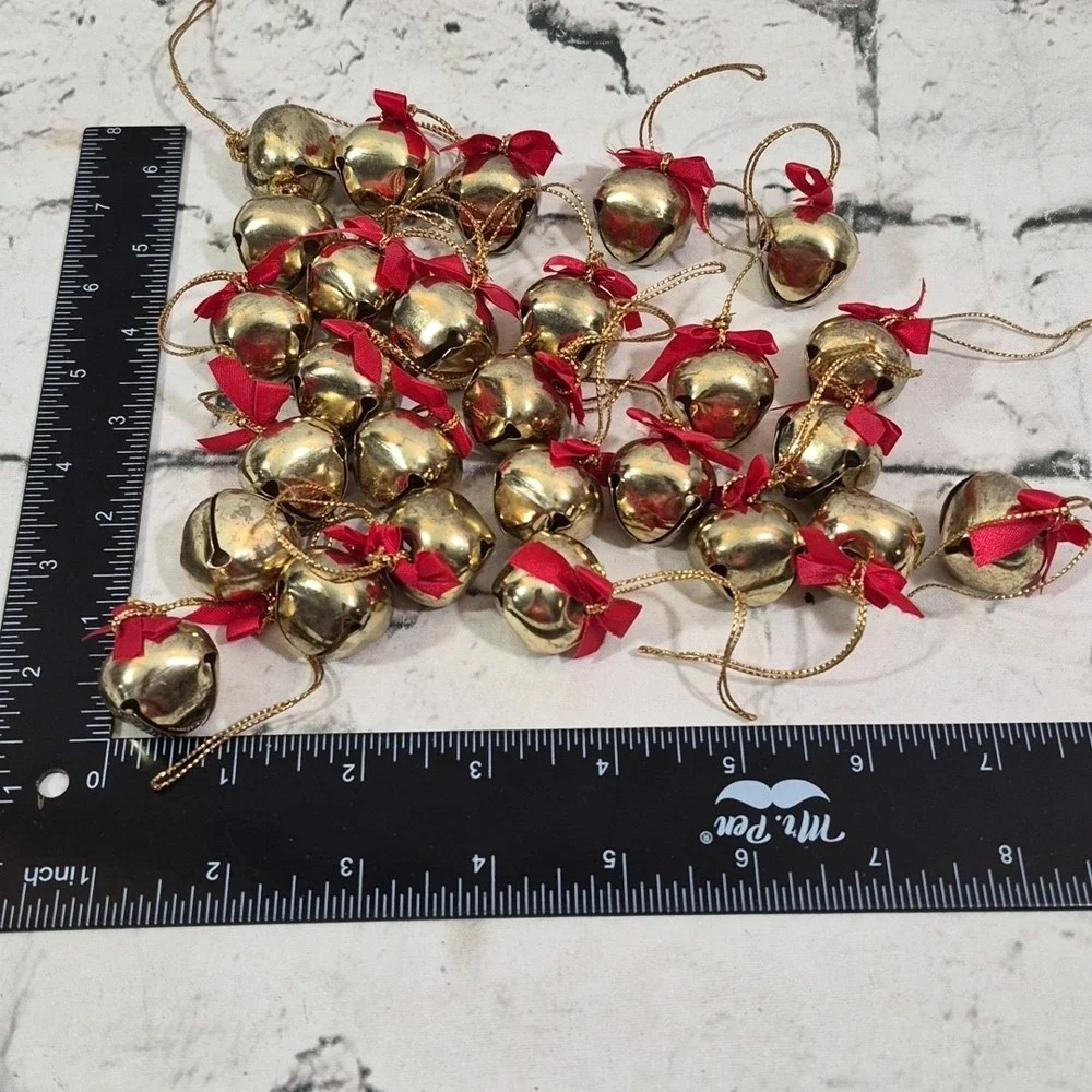 Vintage Jingle Bell Christmas Tree Ornaments Large Lot Of 27 Bells